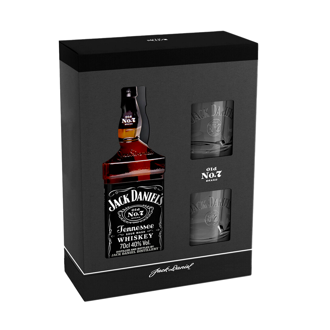 Whisky Jack Daniels +2 glass 0.7 L - winetime.md