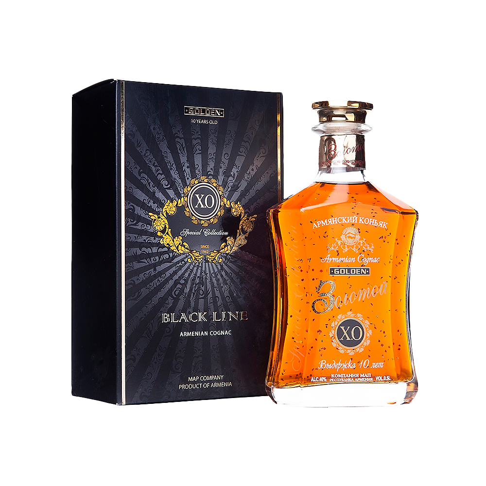 Brandy Armenesc GOLDEN, varsta 10 ani in cutie de cadou, 40% alcool - winetime.md