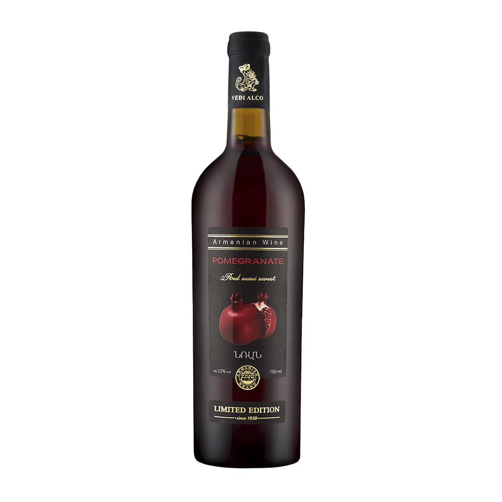 Vin Armenesc Rosu DemiDulce de rodii, 0.75l. 12% alcool - winetime.md