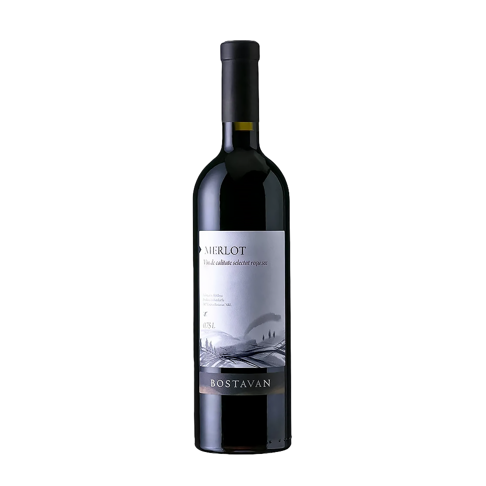 Bostavan Merlot Rosu Sec 0.75 L - winetime.md