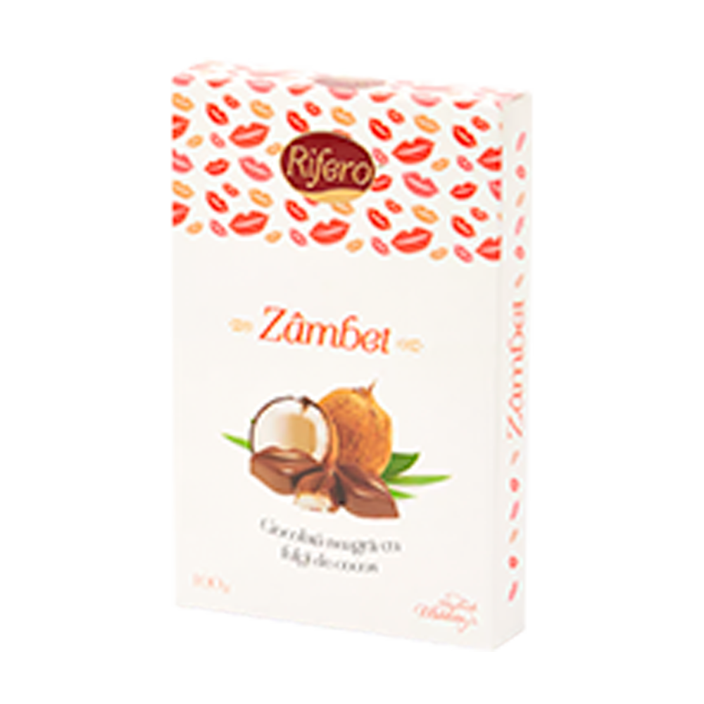 Bomboane Rifero Zimbet-Fulgi de cocos in ciocolata 100g - winetime.md