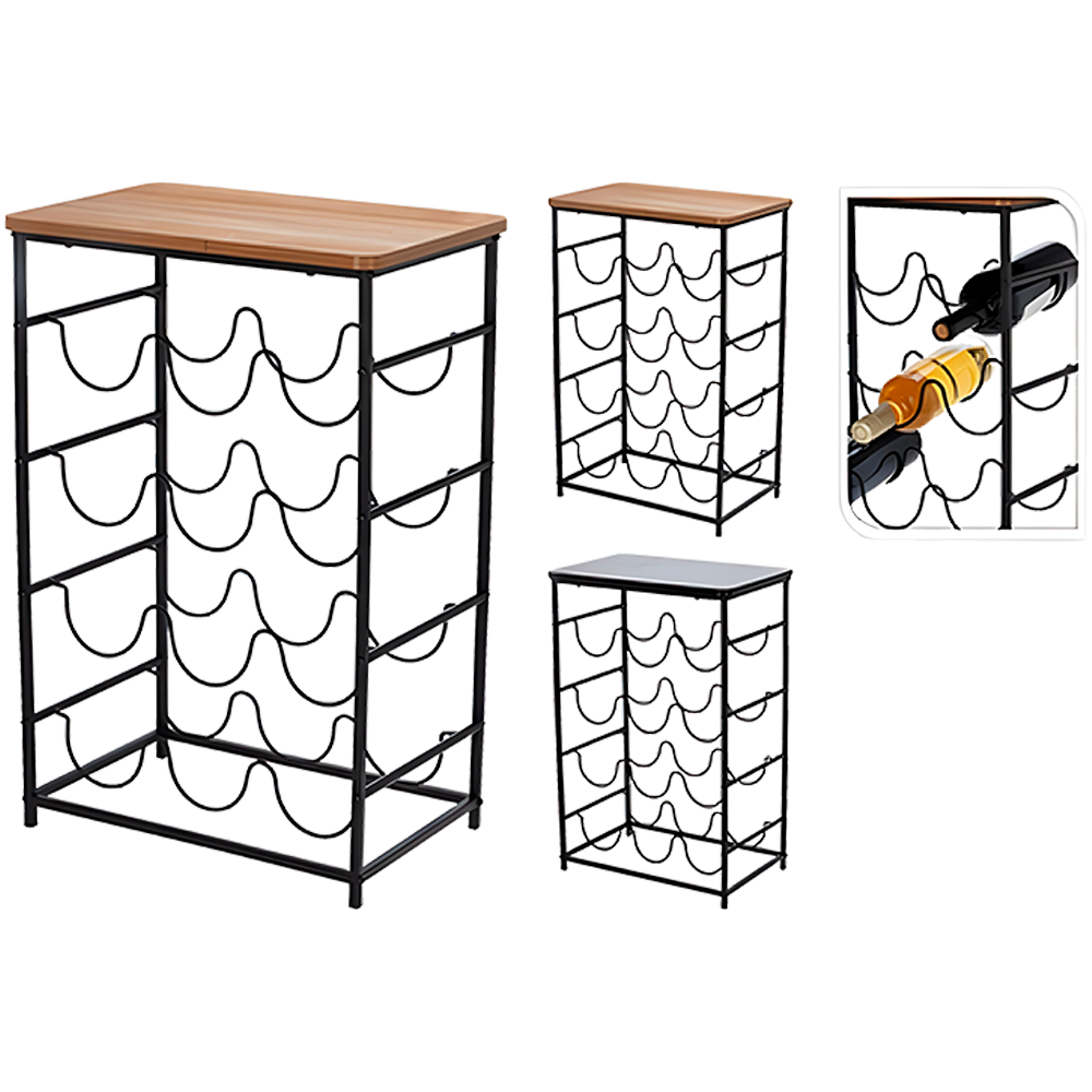 Suport de 12 Sticle EH cu polit H&S 40X26X60 - winetime.md