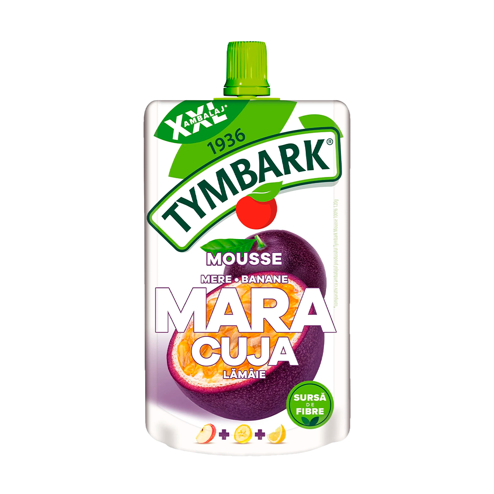 Tymbark Mousse banane-fructul pasiunii-lamiie 200g - winetime.md
