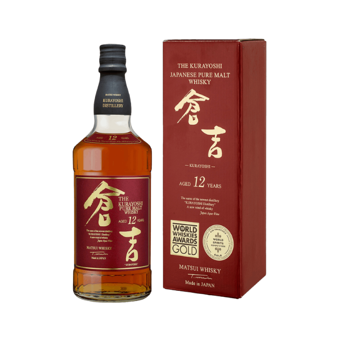 Whisky Japanese Kurayoshi 12y.o 43% 0.7 L - winetime.md