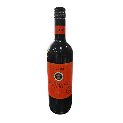 Baut. nealc. pe baza de vin dezalc. PICCINI ?Generatione Zero?(Rosu) 0.75 L - winetime.md